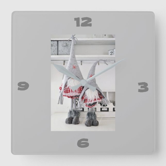 **CUTE FINNISH GNOME CHRISTMAS** CLOCK (Front)