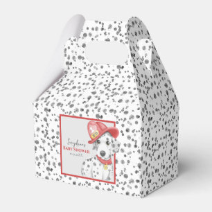 Cute Fire Fighter Dalmatian Baby Shower Favor Boxes