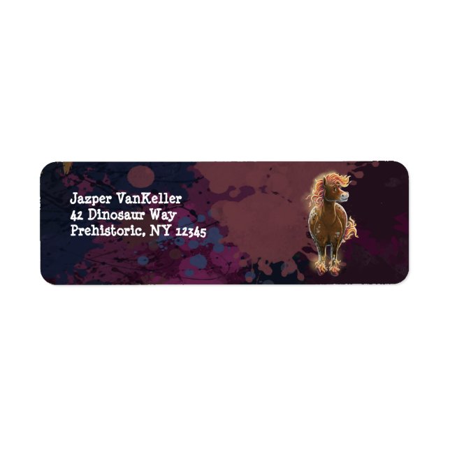 Cute Fire Horse Label (Front)