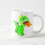 Cute Fire-Spitting Cartoon Baby Dragon Large Coffee Mug