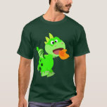 Cute Fire-Spitting Cartoon Baby Dragon T-Shirt