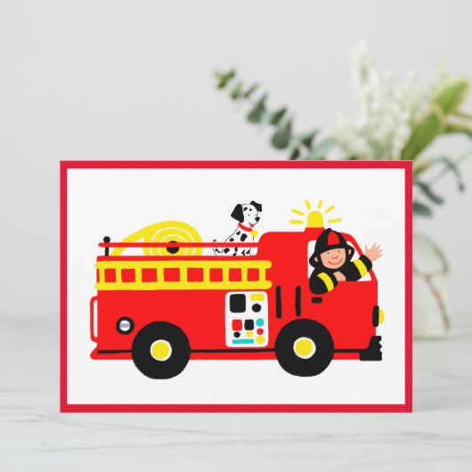 Cute Fire Truck (Standing Front)
