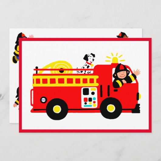 Cute Fire Truck (Front/Back)