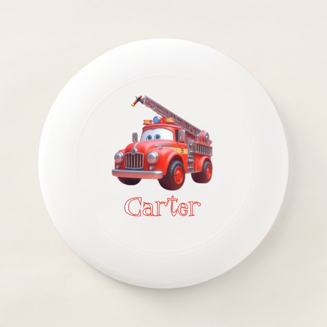 Cute fire truck Wham-O frisbee (Front)