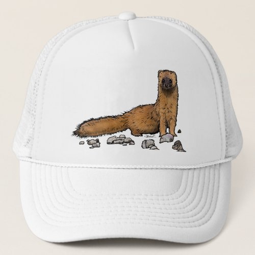 Cute Fire Weasel Trucker Hat