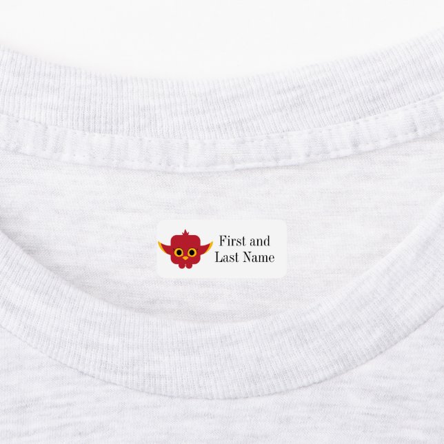 Cute Firebird School Clothing Labels (Affixed)