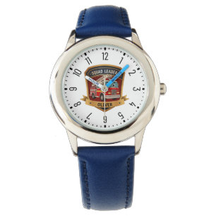 Cute Firefighter Badge Personalized Watch