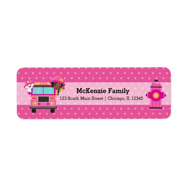 Cute firefighter label (Front)