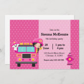 Cute Firefighter party Invitation (Front/Back)
