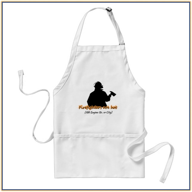 Cute Firefighters Are Hot Apron (Bookmark my store! https://www.zazzle.com/store/capricepetit)