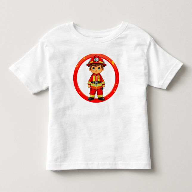 Cute fireman toddler t-shirt (Front)
