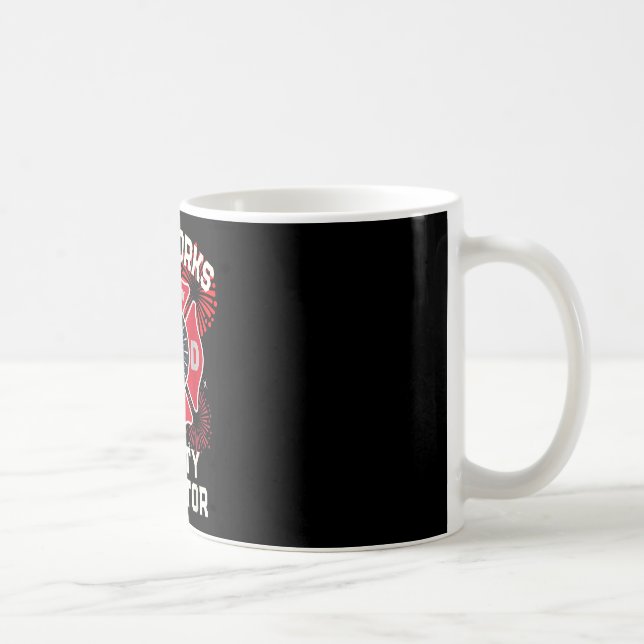 Cute firework safety director boom squad coffee mug (Right)