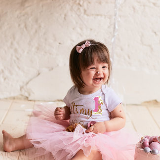 Cute First Birthday Girl Bunny Sticker