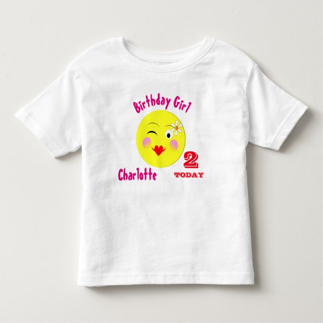 Cute First Birthday Special Personalized Toddler T-shirt (Front)