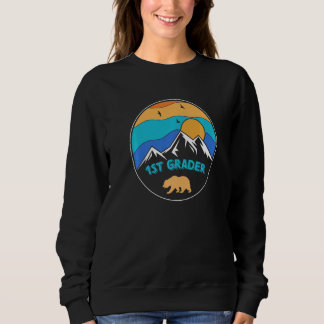 Cute First Day Back To School Sunset 1st Grader Sweatshirt