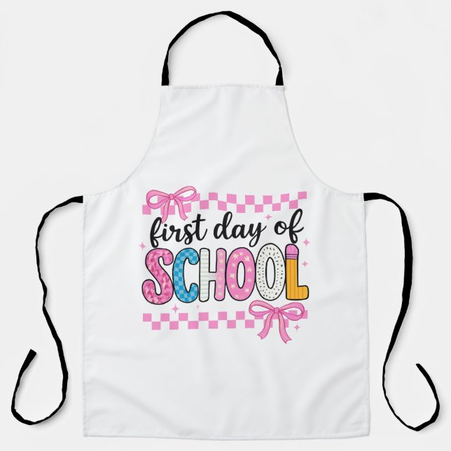 Cute First Day of School Design Apron (Front)