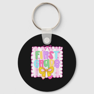 Cute First Day Of School Preppy Fifth Grade Back T Keychain