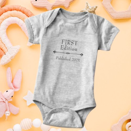 Cute First Edition Customizable Baby Bodysuit