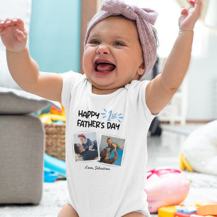 Cute First Father's Day Baby Bodysuit