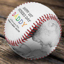 Cute First Father's Day Daddy | Photo Collage Baseball