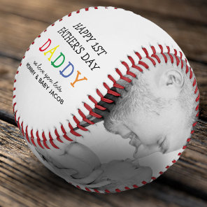 Cute First Father's Day Daddy | Photo Collage Baseball