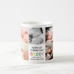 Cute First Father's Day Daddy | Photo Collage Coffee Mug<br><div class="desc">Create your very own special first fathers day gift with this cute photo collage coffee mug. Featuring 9 square photographs and the text 'Happy 1st Father's Day',  the word DADDY in bright colorful letters,  a we love you lots message and names.</div>