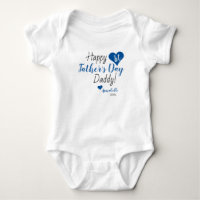 Cute First Father's Day Gift Blue Baby Girl Boy