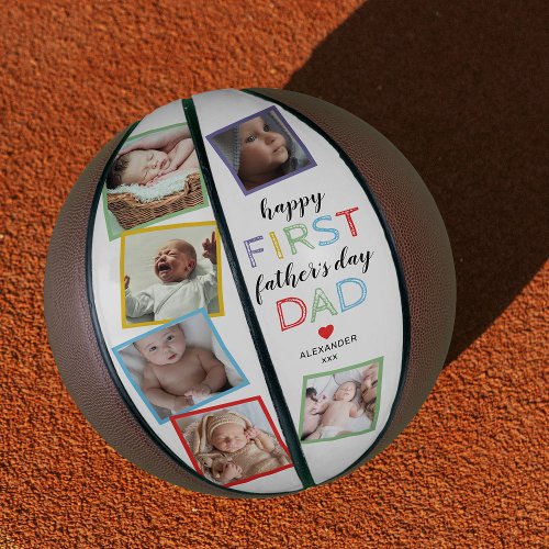 Cute First Fathers Day Photo Basketball