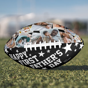 Cute First Father's Day Photo Collage Football