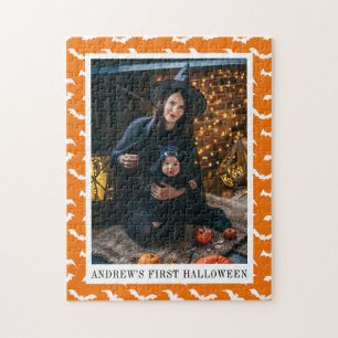 Cute First Halloween Baby Photo Jigsaw Puzzle