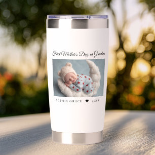 Cute First Mother's Day as Grandma New Baby Photo Insulated Tumbler