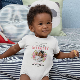 Cute First Mother's Day Photo Baby Bodysuit