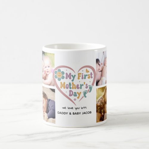 Cute First Mothers Day Photo Collage Coffee Mug