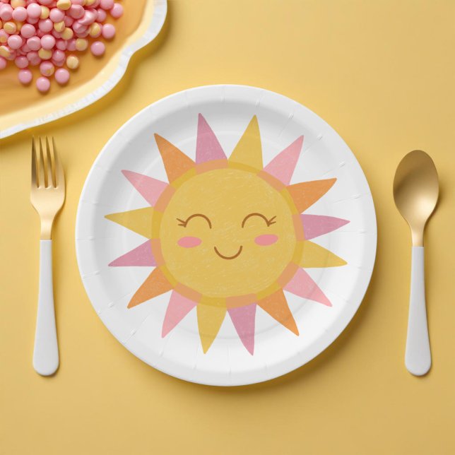 Cute First Trip Around the Sun Birthday Paper Plates (Creator Uploaded)