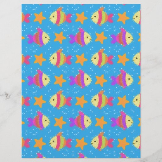 Cute Fish And Starfish Pattern (Front)