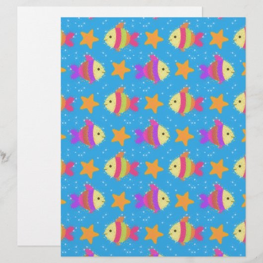 Cute Fish And Starfish Pattern (Front/Back)