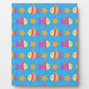Cute Fish And Starfish Pattern Plaque