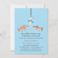 Fishing Baby Shower Invitation Boy Fish, Zazzle