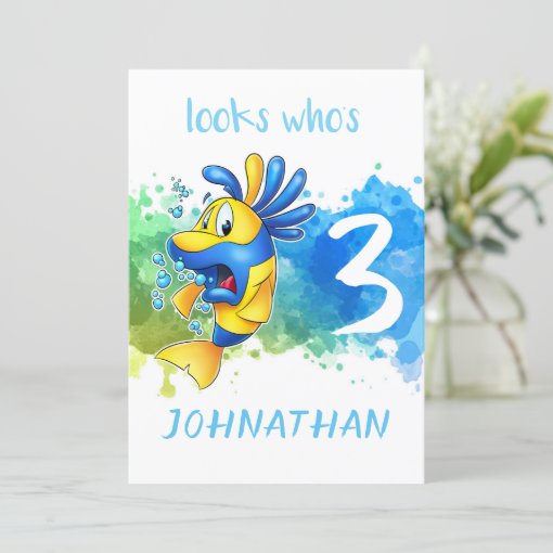 Cute Fish Birthday Card | Zazzle
