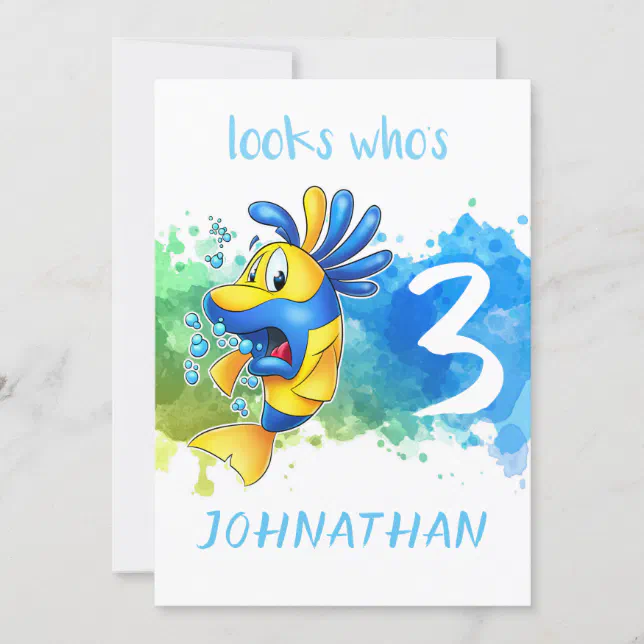 Cute Fish Birthday Card | Zazzle