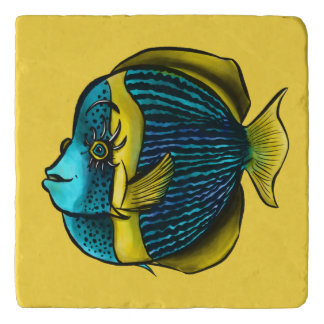 Cute Fish Blue Yellow Kids Trivet