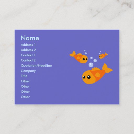 Customizable Cute Fish Business Cards