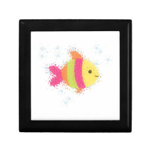 Cute Fish Cartoon Keepsake Box