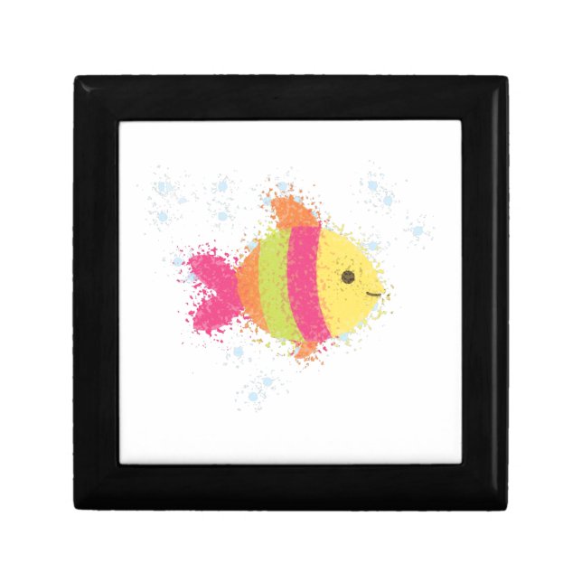 Cute Fish Cartoon Keepsake Box (Front)