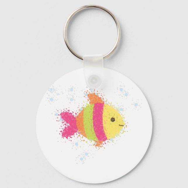 Cute Fish Cartoon Keychain (Front)