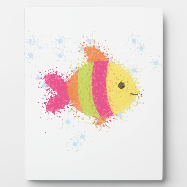 Cute Fish Cartoon Plaque (Front)