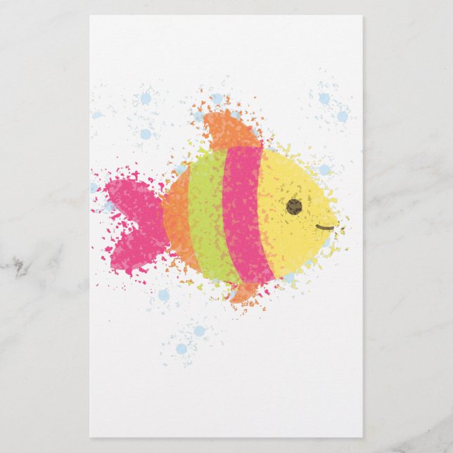 Cute Fish Cartoon Stationery (Front)