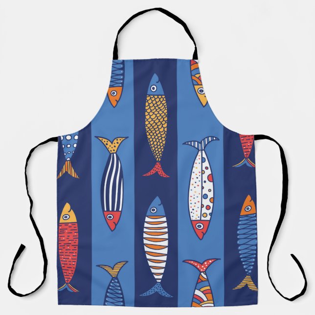 Cute fish. Kids background. Seamless pattern Apron (Front)