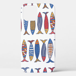 Cute fish. Kids background. Seamless pattern. iPhone 12 Case