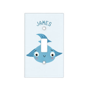 Cute fish light switch cover